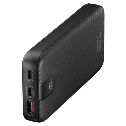 Hama PD-20 20000 mAh Power Pack | Fast Charging Portable Power Bank with 2× USB-C & USB-A Outputs | PD & Quick Charge Support | LED Display | Anthracite