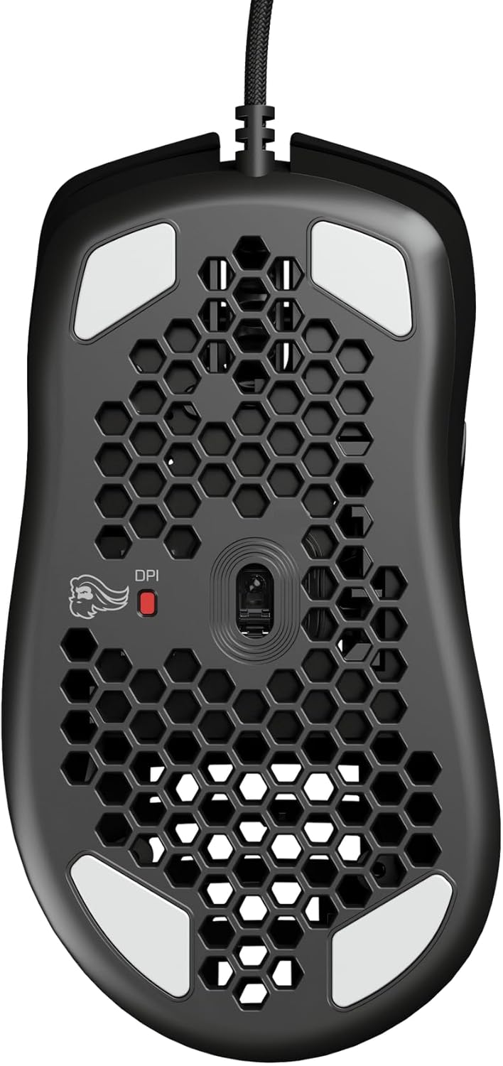 Glorious Model D- (Minus) Wired Gaming Mouse | 61g Superlight Honeycomb Design | RGB | Ergonomic | Pixart 3360 Sensor | Omron Switches | PTFE Feet | 6 Buttons