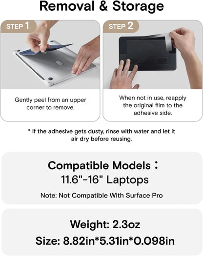MOFT Laptop Stand for Desk | Adhesive Airflow Laptop Cooling Riser for Heat Dissipation with 2 Adjustable Viewing Angles | Foldable & Portable Computer Stand Compatible with Laptops 11"-16"