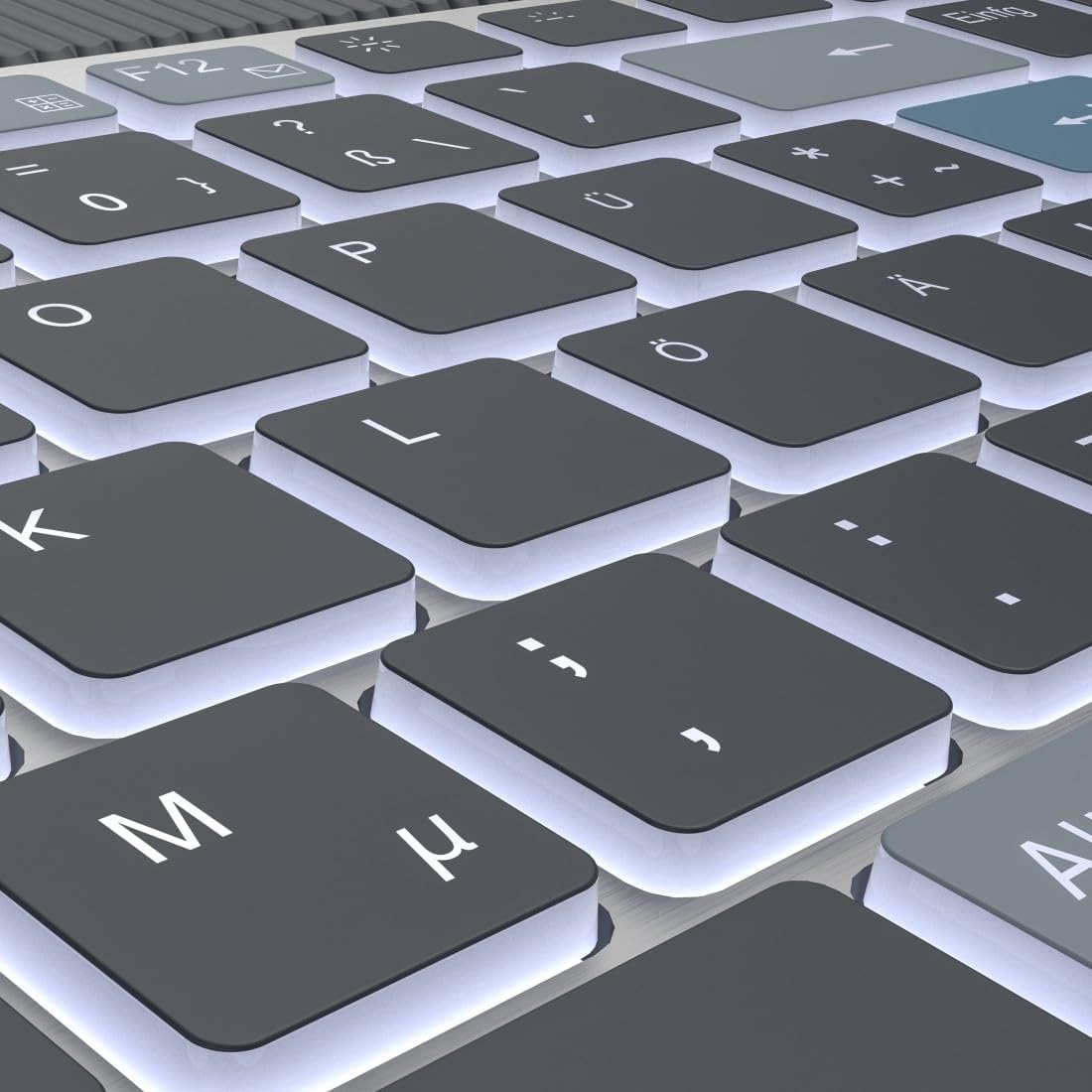Hama WKM‑750 Multi‑Device Wireless Keyboard & Mouse Set | LED Backlit | 6‑Button Optical Mouse | Multi‑Device Bluetooth & 2.4 GHz RF Connectivity | Rechargeable | Ergonomic Design