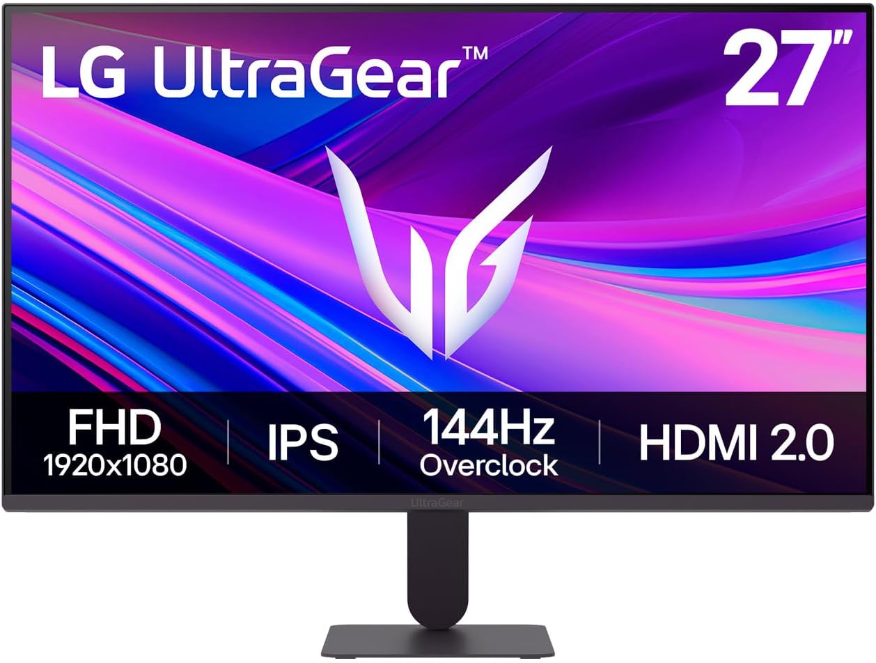 LG Ultragear G4 27" 120Hz (Overclock 144Hz) FHD IPS Gaming Monitor | 27G411A with NVIDIA G-SYNC Compatible, sRGB 99% (Typ.)