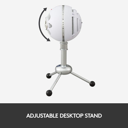 Blue Snowball iCE USB Condenser Microphone with Accessory Pack (White)
