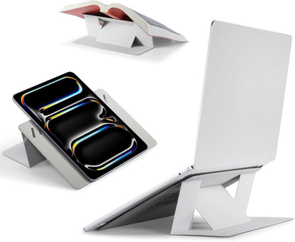 MOFT Laptop Stand for Desk | Adhesive Airflow Laptop Cooling Riser for Heat Dissipation with 2 Adjustable Viewing Angles | Foldable & Portable Computer Stand Compatible with Laptops 11"-16"