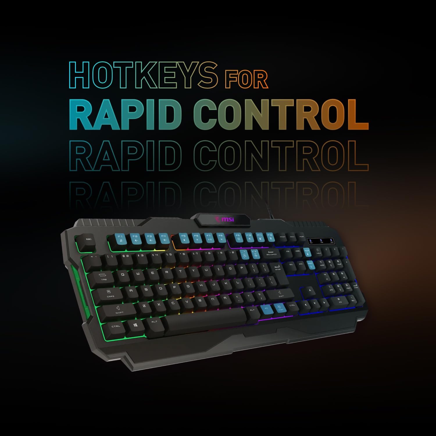 MSI Forge GK100 Combo – Gaming RGB Keyboard & Mouse Set, 19-Key Anti-Ghosting, 6400 DPI Optical Sensor