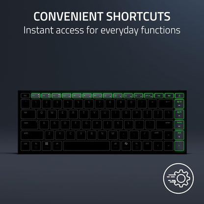 Razer Joro Ultra-Thin Wireless Gaming Keyboard – 75% Layout, Low-Profile Scissor Switches, RGB, Bluetooth + USB-C