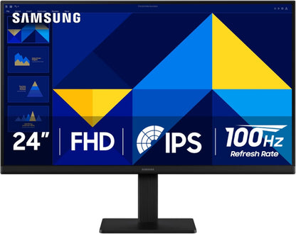 Samsung Essential S3 S30GD 24" FHD IPS Monitor – 100Hz, 5ms GTG, 250 nits, 178° Viewing Angle, VESA Mount, HDMI Input