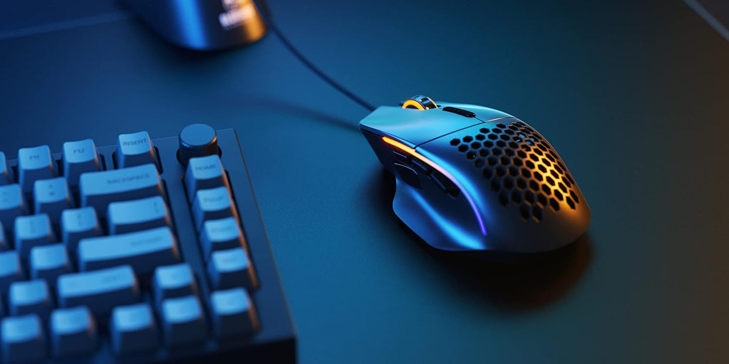 Glorious Model I Wired Gaming Mouse | 69g Ultra-Lightweight | 9 Programmable Buttons | Swappable Side Buttons | RGB Lighting | PTFE Feet | Ergonomic Thumb Rest | Black
