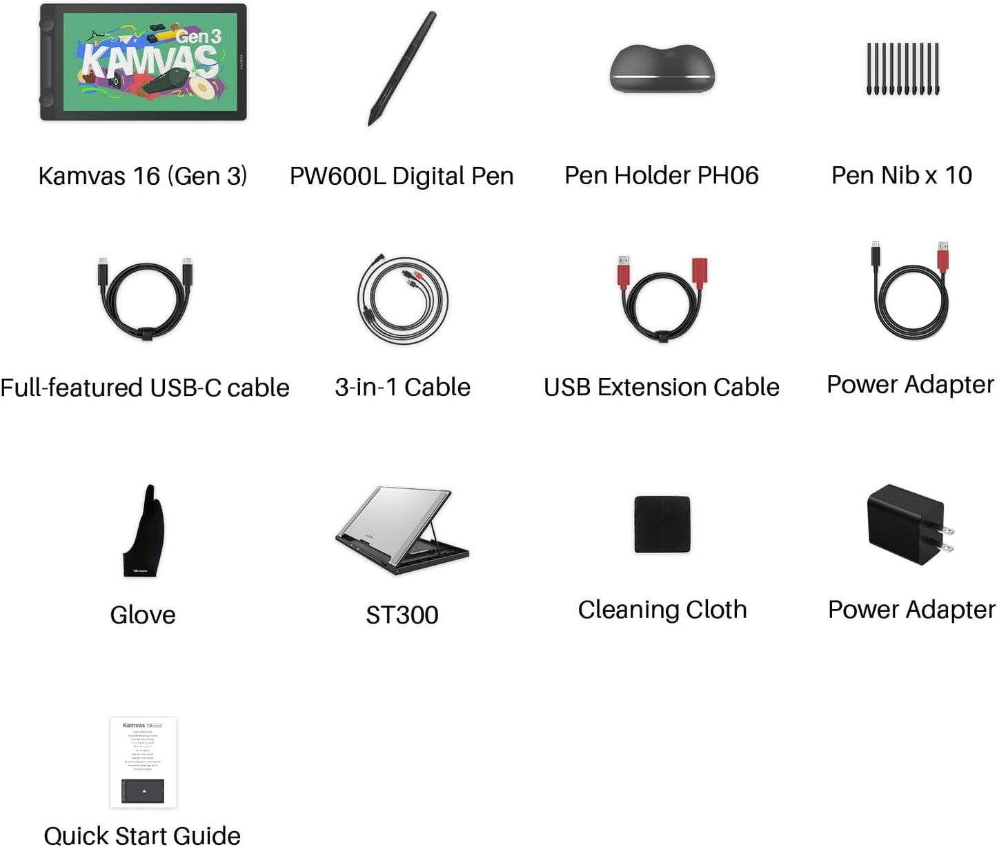 Huion Kamvas 16 (Gen 3) | 15.8″ 2.5K QHD Pen Display | Nano-Etched Canvas Glass | PenTech 4.0 | Dual Dials | 99% sRGB