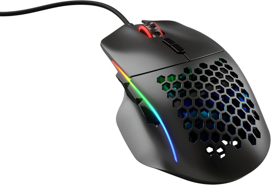 Glorious Model I Wired Gaming Mouse | 69g Ultra-Lightweight | 9 Programmable Buttons | Swappable Side Buttons | RGB Lighting | PTFE Feet | Ergonomic Thumb Rest | Black