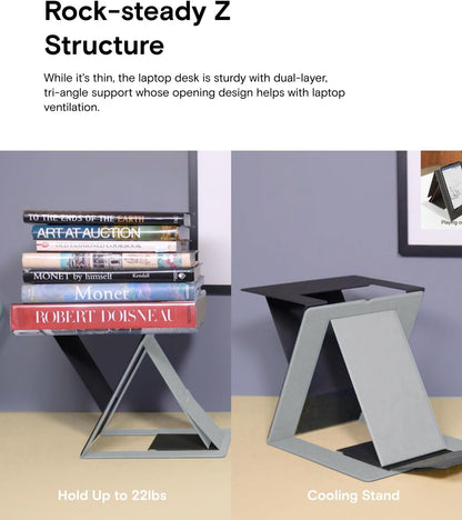 MOFT Folding Laptop Stand Lap Desk | Portable & Mini Computer Stand Laptop Desk for Travel and Home Office | Ergonomic Design with Adjustable Viewing Angles | Lightweight Computer Cooling Riser
