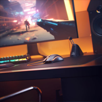 Glorious Model O Wired Gaming Mouse | 67g Ultra-Lightweight | Pixart 3360 Sensor | RGB Lighting | Honeycomb Design | Omron Switches | Ambidextrous | Matte Black
