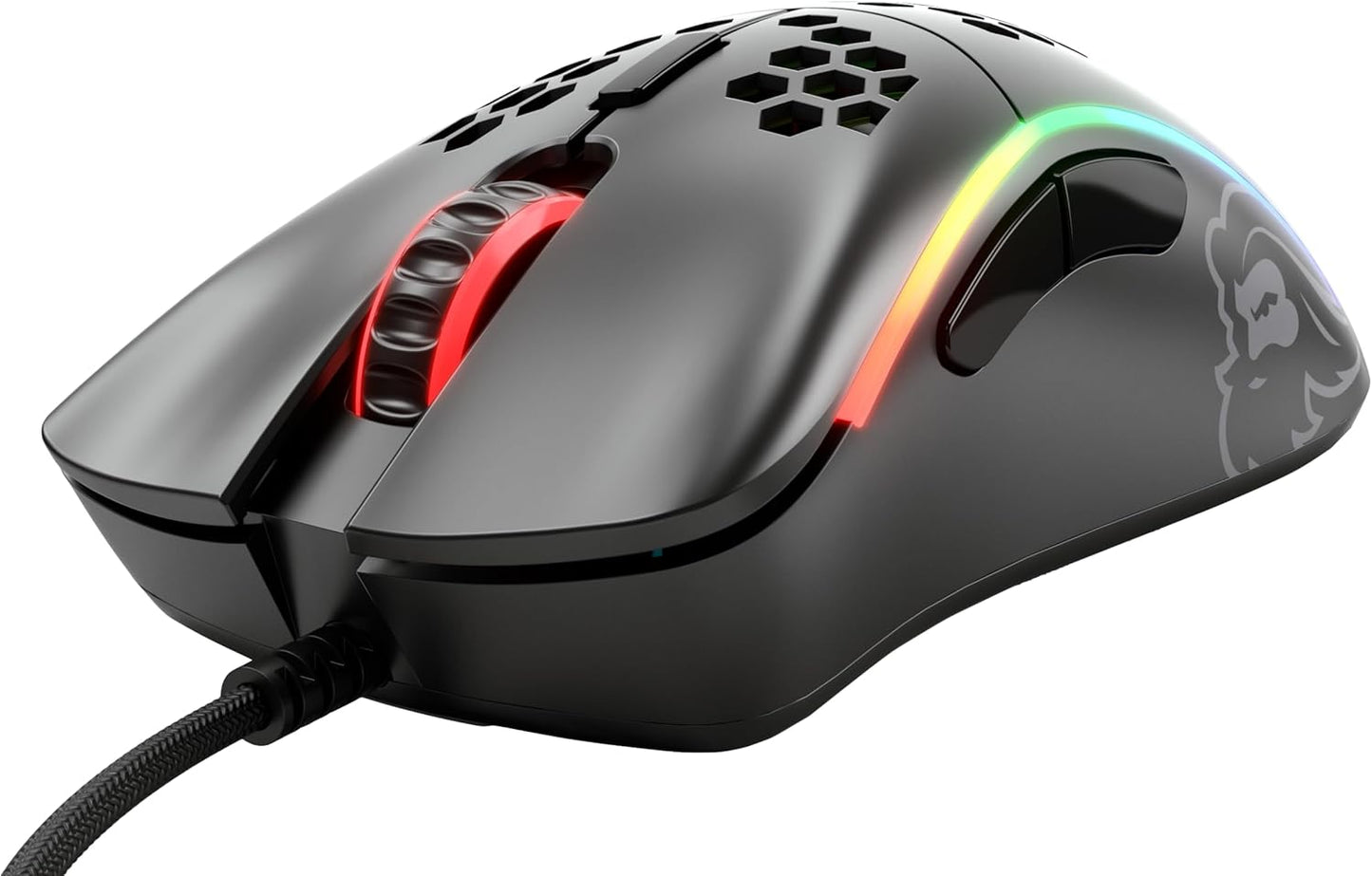 Glorious Model D- (Minus) Wired Gaming Mouse | 61g Superlight Honeycomb Design | RGB | Ergonomic | Pixart 3360 Sensor | Omron Switches | PTFE Feet | 6 Buttons