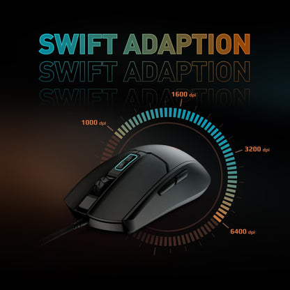 MSI Forge GK100 Combo – Gaming RGB Keyboard & Mouse Set, 19-Key Anti-Ghosting, 6400 DPI Optical Sensor