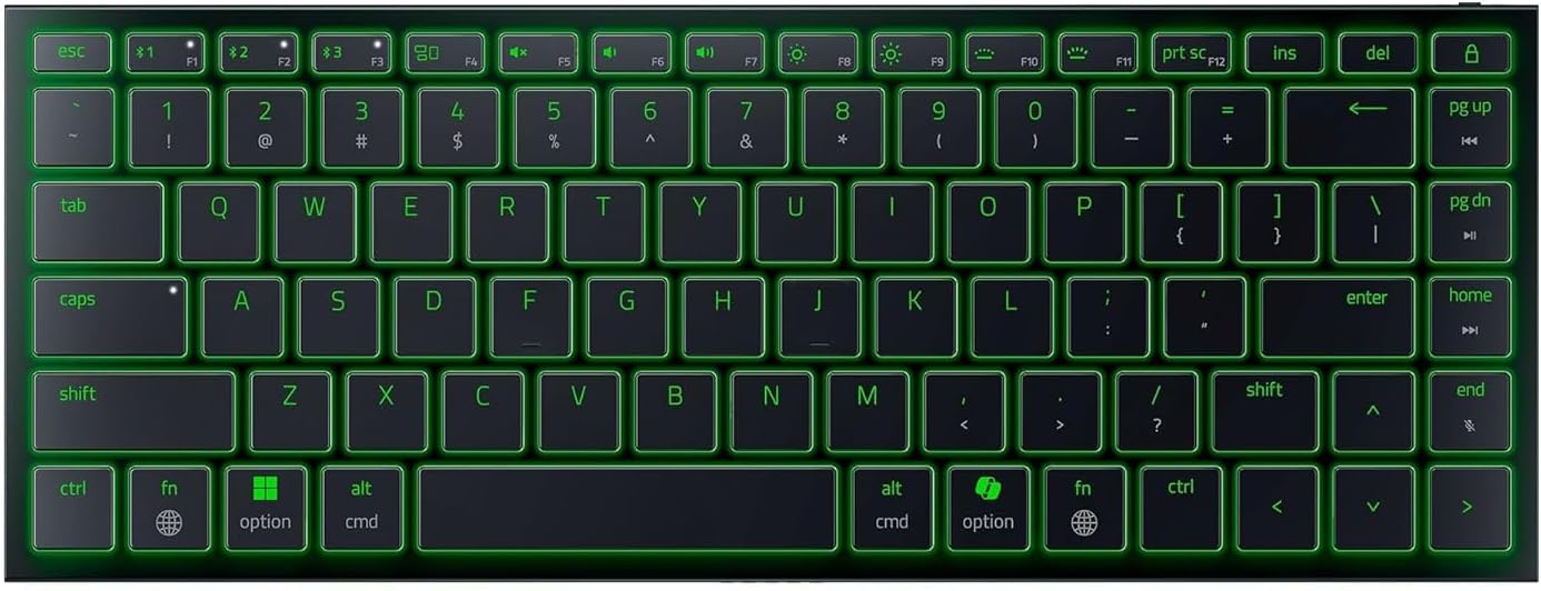 Razer Joro Ultra-Thin Wireless Gaming Keyboard | 75% Layout | Low-Profile Scissor Switches | RGB | Bluetooth + USB-C