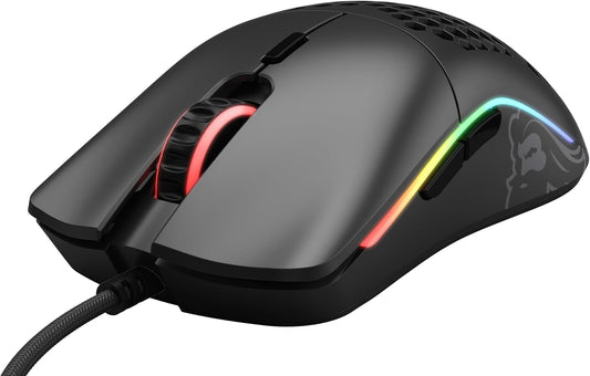 Glorious Model O Wired Gaming Mouse | 67g Ultra-Lightweight | Pixart 3360 Sensor | RGB Lighting | Honeycomb Design | Omron Switches | Ambidextrous | Matte Black