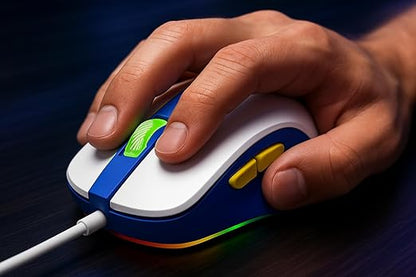 XtrickMe GM-227 Wired Gaming Mouse with 7 Color Backlit | Ergonomic Design | 6 Buttons | 4 Adjustable DPI Levels