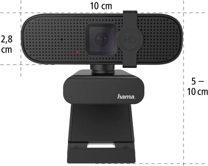 Hama 139991 C-400 Full HD 1080p Webcam | Integrated Microphone | Privacy Cover | 70° Field of View