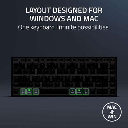 Razer Joro Ultra-Thin Wireless Gaming Keyboard | 75% Layout | Low-Profile Scissor Switches | RGB | Bluetooth + USB-C