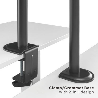 Avetron MA401 Steel Articulating Monitor Arm with Laptop Tray – Supports 17″–32″, 9 kg Load, Full Motion