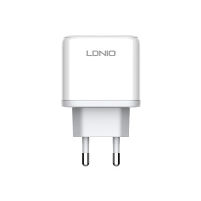 LDNIO A2526C 45W Dual USB Fast Charger (USB‑C PD + USB‑A QC4.0) | Power Delivery & Quick Charge | Compact Wall Charger with Dual Ports