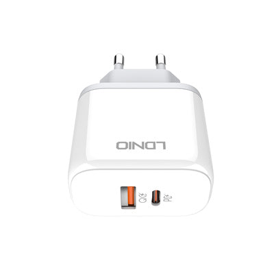 LDNIO A2526C 45W Dual USB Fast Charger (USB‑C PD + USB‑A QC4.0) | Power Delivery & Quick Charge | Compact Wall Charger with Dual Ports