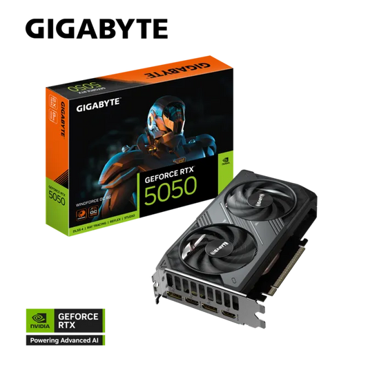 GIGABYTE GeForce RTX 5050 WINDFORCE OC 8GB GDDR6 Graphics Card | PCIe 5.0 | HDMI 2.1 | DisplayPort