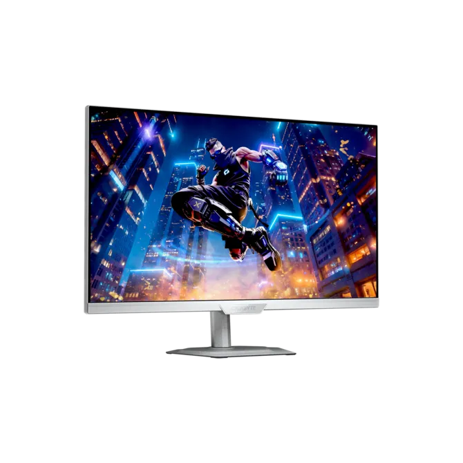 GIGABYTE M27UP ICE 27″ 4K UHD Gaming Monitor — 3840×2160 SS IPS, 160Hz Refresh Rate, 1ms Response, 95% DCI-P3 / 125% sRGB, VESA DisplayHDR400, HDMI 2.1, DisplayPort, USB-C & KVM Support