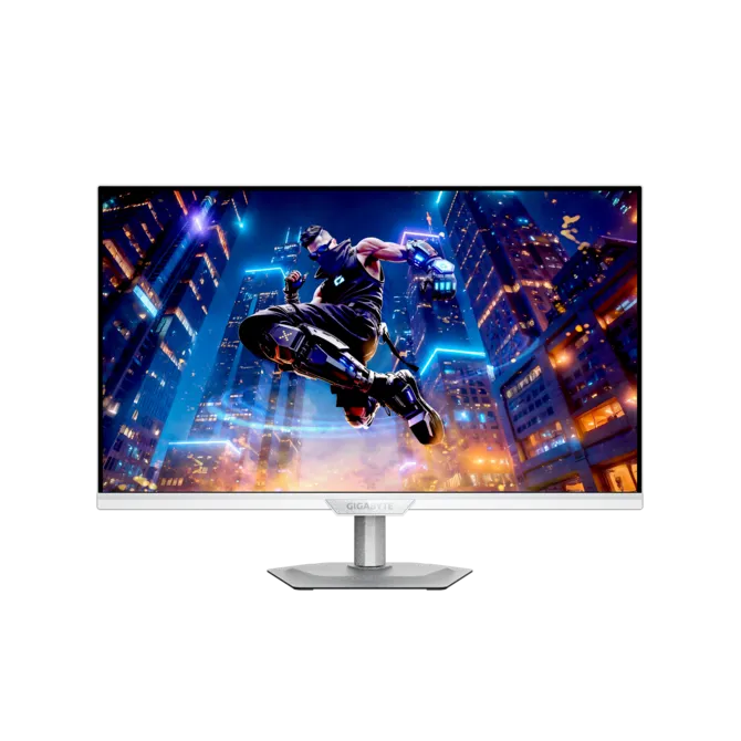 GIGABYTE M27UP ICE 27″ 4K UHD Gaming Monitor — 3840×2160 SS IPS, 160Hz Refresh Rate, 1ms Response, 95% DCI-P3 / 125% sRGB, VESA DisplayHDR400, HDMI 2.1, DisplayPort, USB-C & KVM Support
