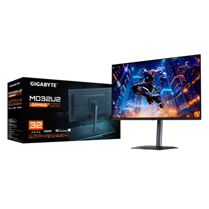 GIGABYTE MO32U2 31.5″ QD-OLED 4K Gaming Monitor — 3840×2160 UHD, 240Hz Refresh, 0.03ms Response, 99% DCI-P3, DisplayHDR True Black 400, HDMI 2.1, DisplayPort, USB-C, Built-in Speakers
