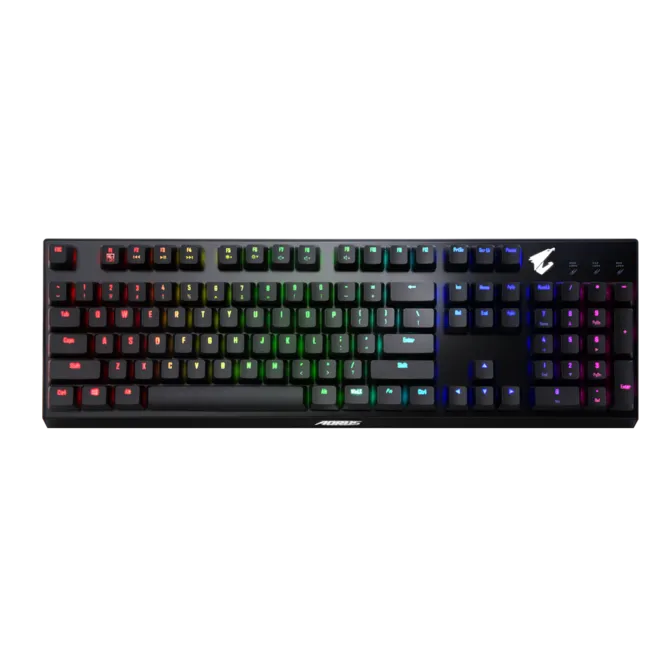 GIGABYTE AORUS K9 Optical RGB Mechanical Gaming Keyboard | Flaretech Optical Switches | 0.03ms Debounce | 100M Key Lifetime | Per-Key RGB | N-Key Rollover | USB 2.0 | AORUS Engine