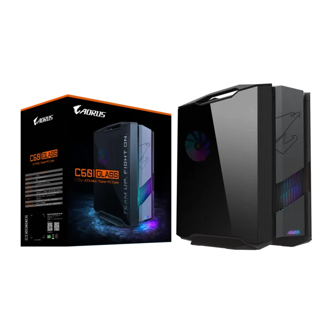 GIGABYTE AC601G Mid-Tower PC Case | High-Airflow Mesh Design | Tempered Glass Side Panel | Supports ATX/Micro-ATX/Mini-ITX | Tool-Free Installation | 4 Pre-Installed ARGB Fans | USB-C Front I/O (gigabyte.com )