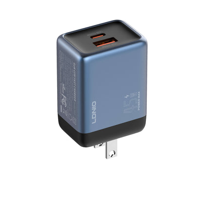 LDNIO Q12 45W USB‑C & USB‑A GaN Super Fast Charger | Gallium Nitride PD & PPS Quick Charge Adapter | Compact Dual‑Port Travel Wall Charger
