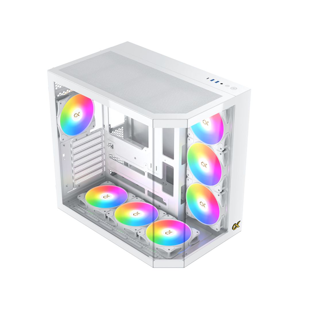 Xigmatek CUBI II Arctic Glass | Mid Tower Case | White