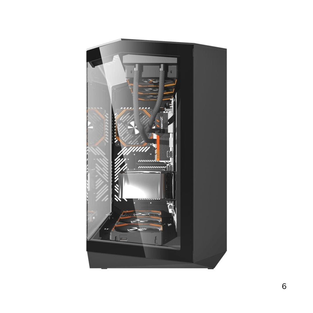 DarkFlash DY470 Mid Tower Case | Black