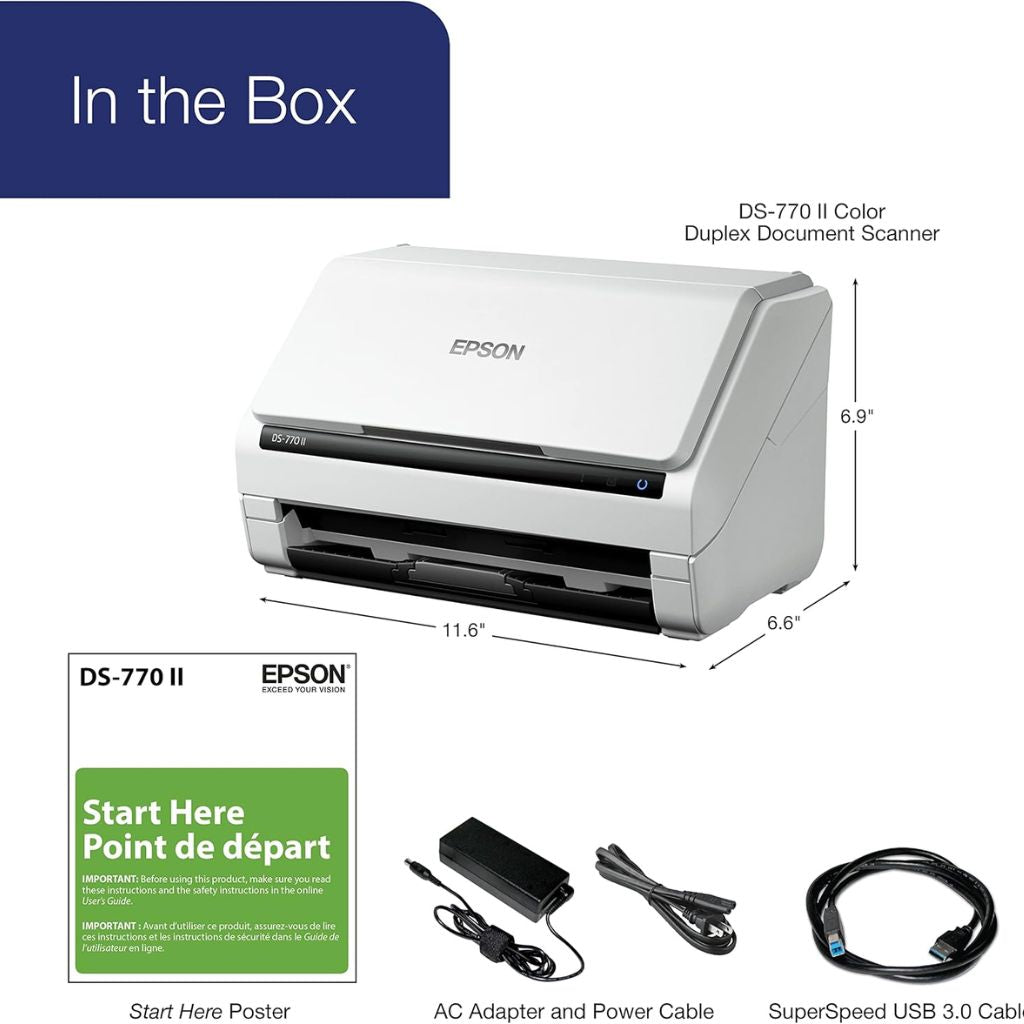 Epson DS-770 II | Color Duplex Document Scanner