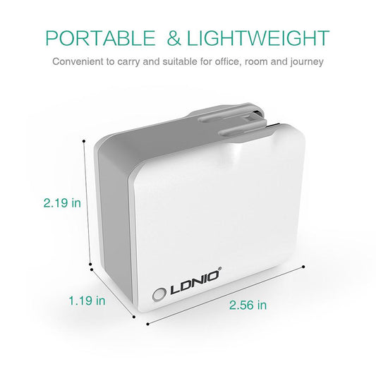LDNIO A4403 Quick Charge 4-Port USB Wall Charger | 4.4A Output | UK Plug