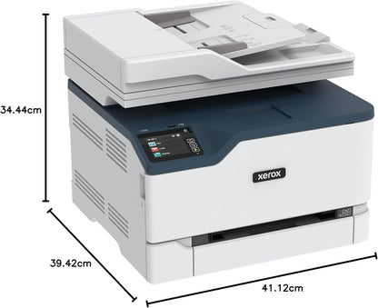 Xerox C235 Color Multifunction Printer — 4-in-1 Laser Printer (Print/Copy/Scan/Fax), Up to 24 ppm, Wireless/Ethernet/USB, Automatic Duplex, ADF, Mobile Printing