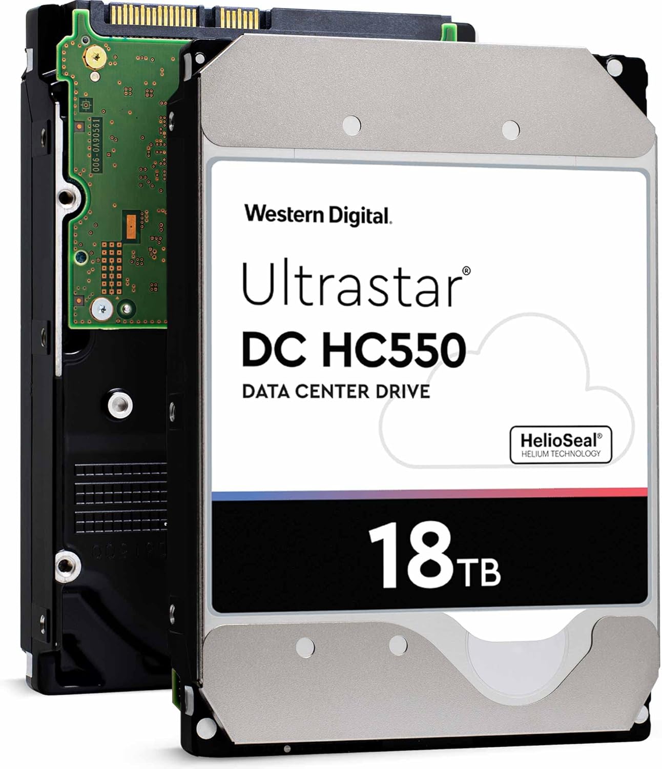 WD Ultrastar DC HC550 18TB Enterprise HDD, 3.5-Inch Internal Hard Drive, 7200RPM, SATA 6Gb/s, 512MB Cache, Data Center Storage, Model WUH721818ALE6L4