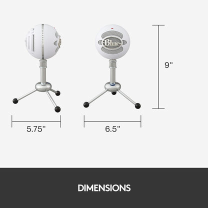 Blue Snowball iCE USB Condenser Microphone with Accessory Pack (White)