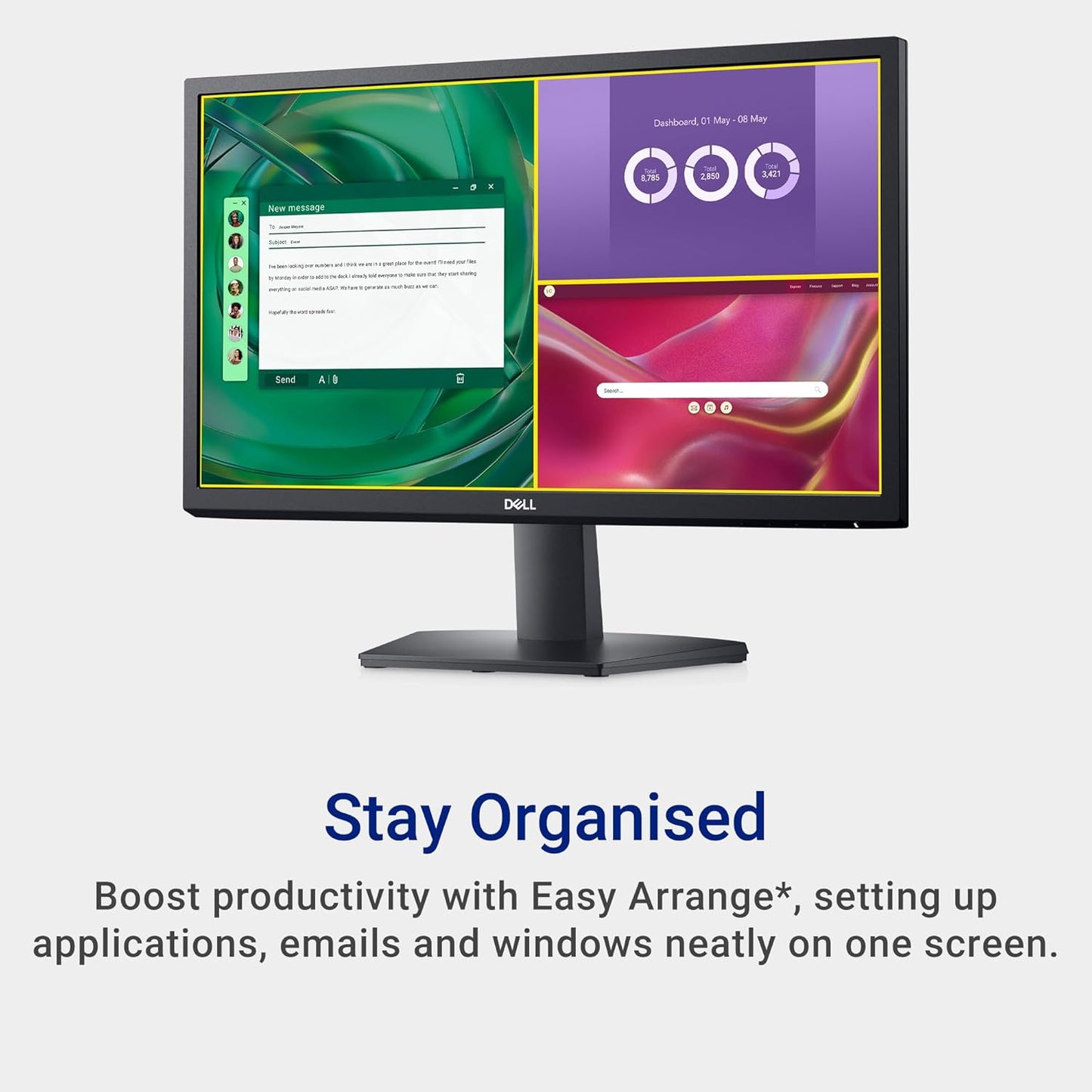 Dell SE2225H 21.5 Inch Full HD (1920x1080) Monitor, 75Hz, VA, 5ms, VESA (100x100mm), HDMI, VGA
