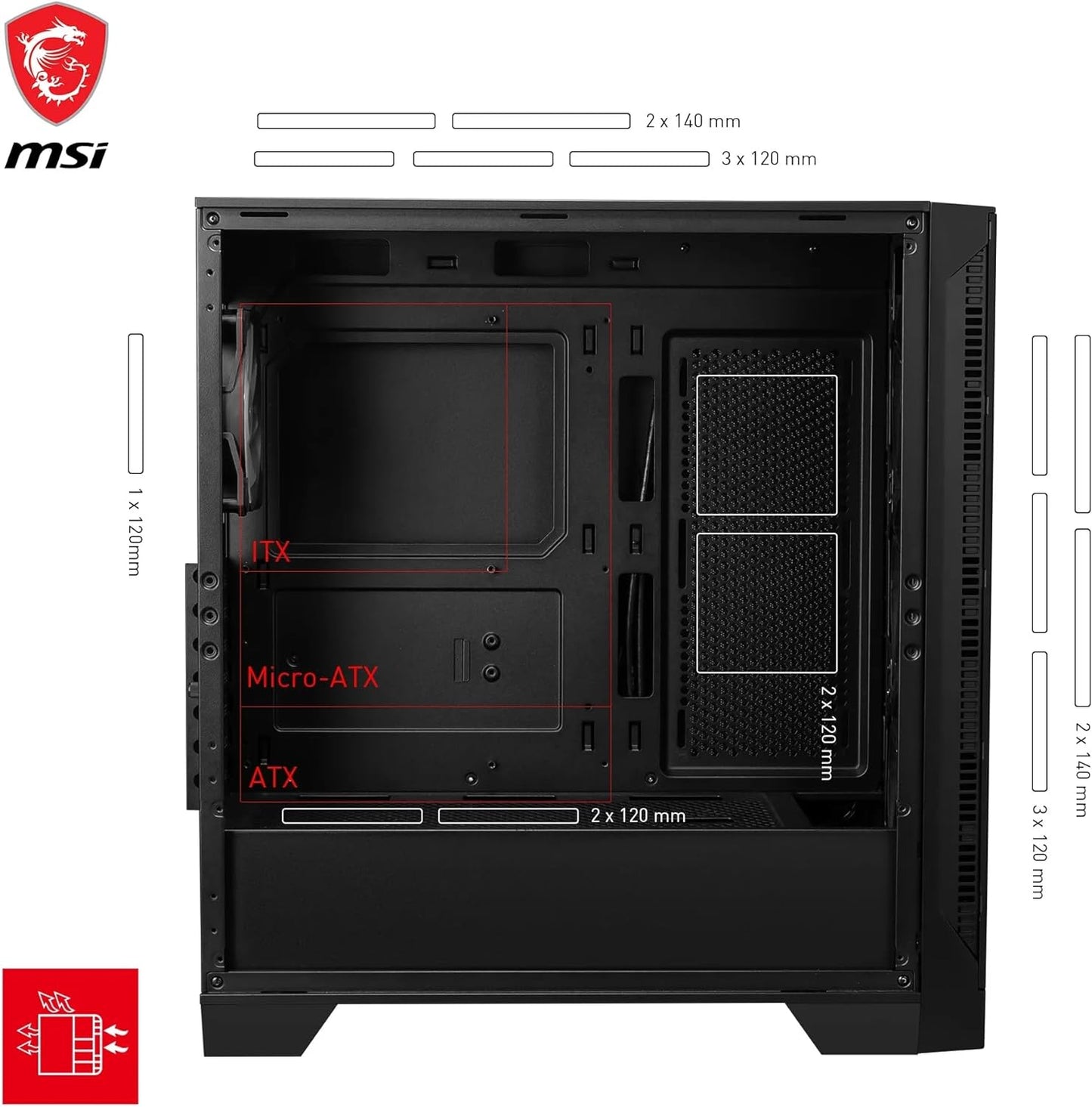 MSI | MAG FORGE 320R AIRFLOW | PC case | Medium Tower
