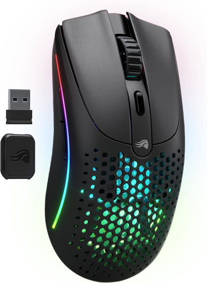 Glorious Model O 2 Wireless Gaming Mouse | Ultra-Lightweight 68g | BAMF 2.0 Sensor 26 | 000 DPI | Hybrid 2.4GHz & Bluetooth | 210H Battery | RGB Lighting | Ambidextrous Design | 6 Programmable Buttons
