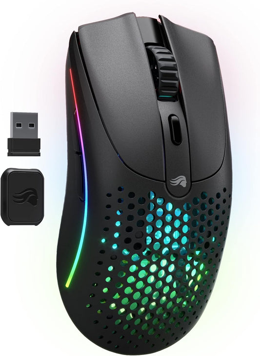 Glorious Model O 2 Wireless Gaming Mouse | Ultra-Lightweight 68g | BAMF 2.0 Sensor 26 | 000 DPI | Hybrid 2.4GHz & Bluetooth | 210H Battery | RGB Lighting | Ambidextrous Design | 6 Programmable Buttons