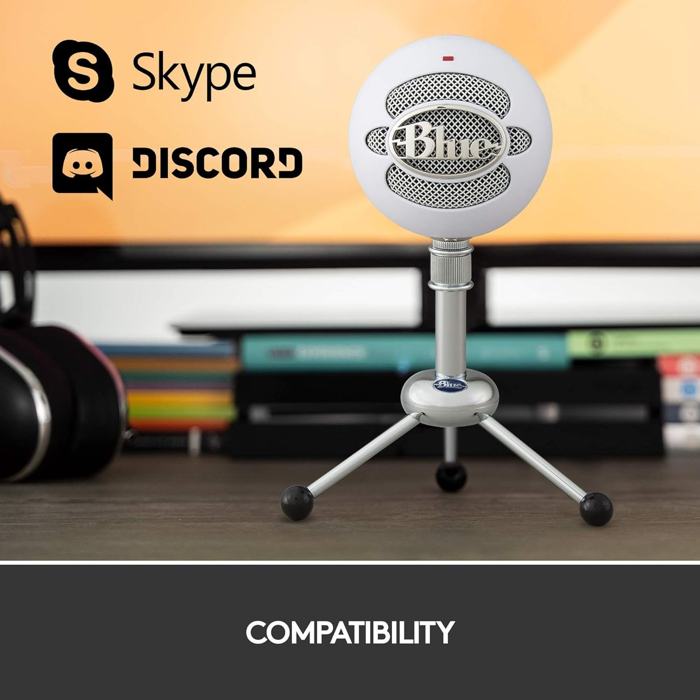 Blue Snowball iCE USB Condenser Microphone with Accessory Pack (White)