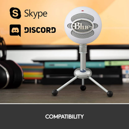 Blue Snowball iCE USB Condenser Microphone with Accessory Pack (White)