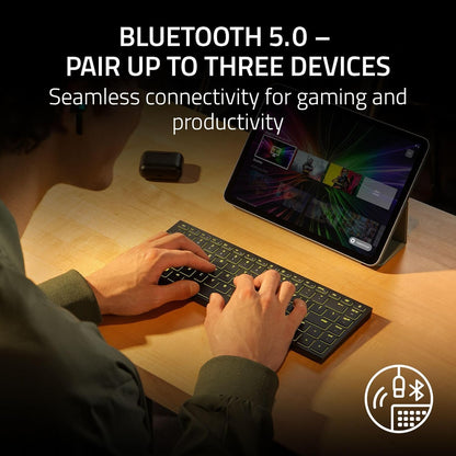 Razer Joro Ultra-Thin Wireless Gaming Keyboard | 75% Layout | Low-Profile Scissor Switches | RGB | Bluetooth + USB-C