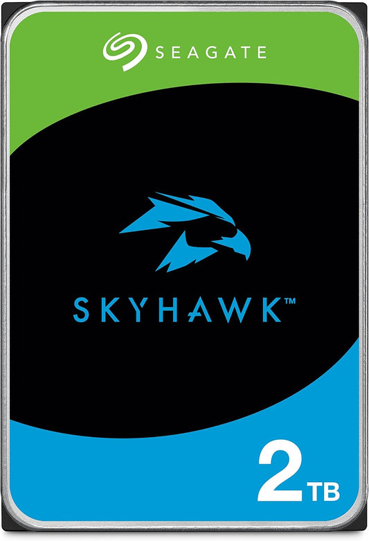 Seagate ST2000VX017 SkyHawk 2TB 5400RPM Surveillance Hard Drive | 2TB 3.5" SATA III 6Gb/s Internal HDD | 256MB Cache | Optimized for CCTV & DVR/NVR Systems | Supports Up to 64 Cameras
