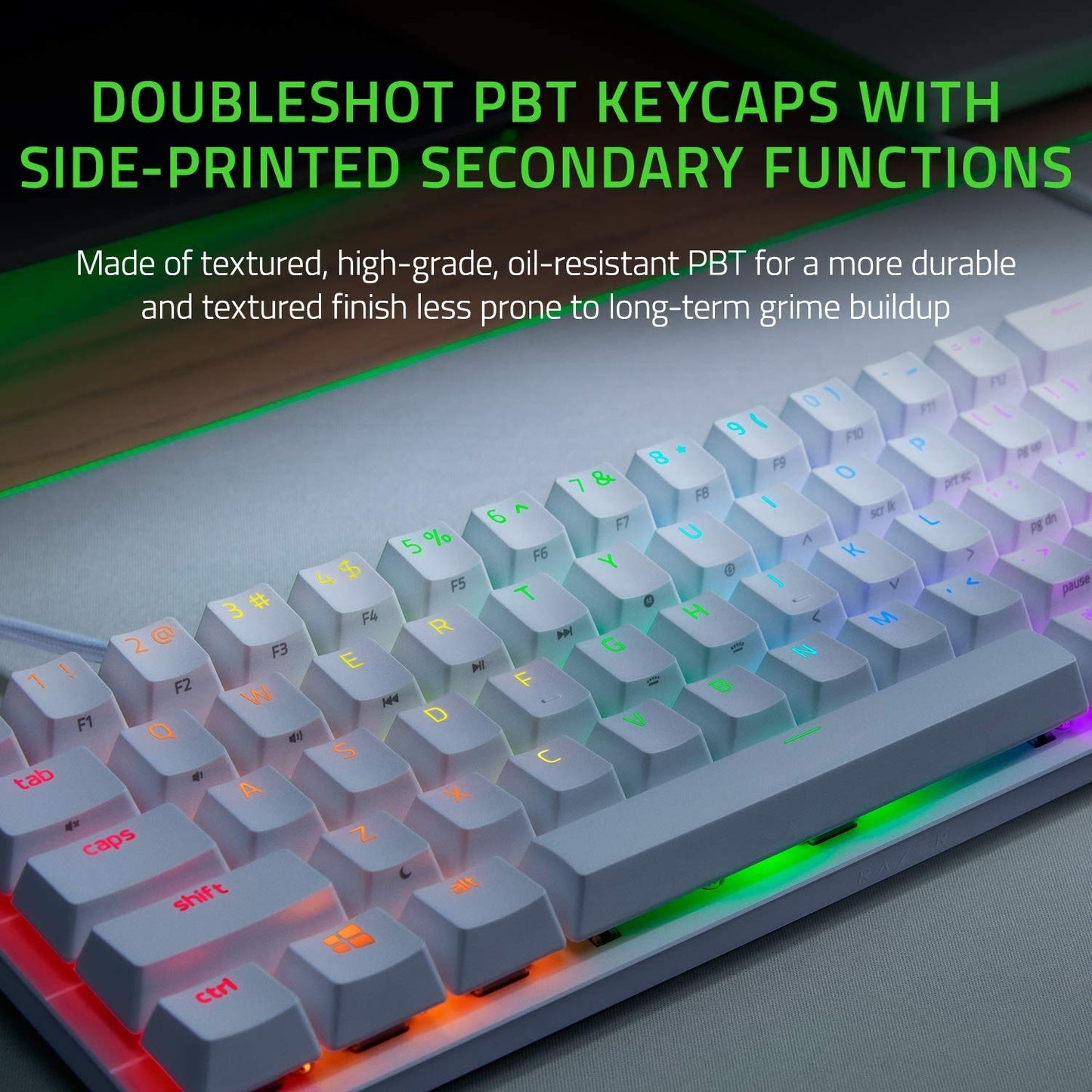 Razer Huntsman Mini - Mercury Edition - 60% Optical Gaming Keyboard (Linear Red Switch) - FRML Packaging ( En )