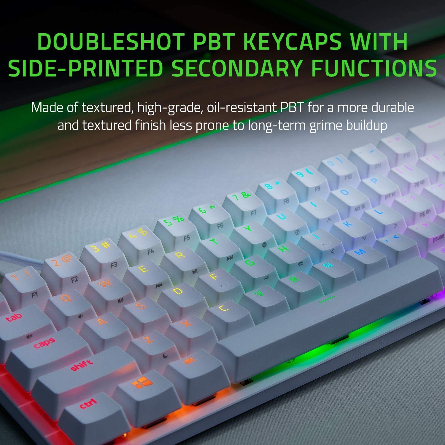 Razer Huntsman Mini - Mercury Edition - 60% Optical Gaming Keyboard (Linear Red Switch) - FRML Packaging ( En )