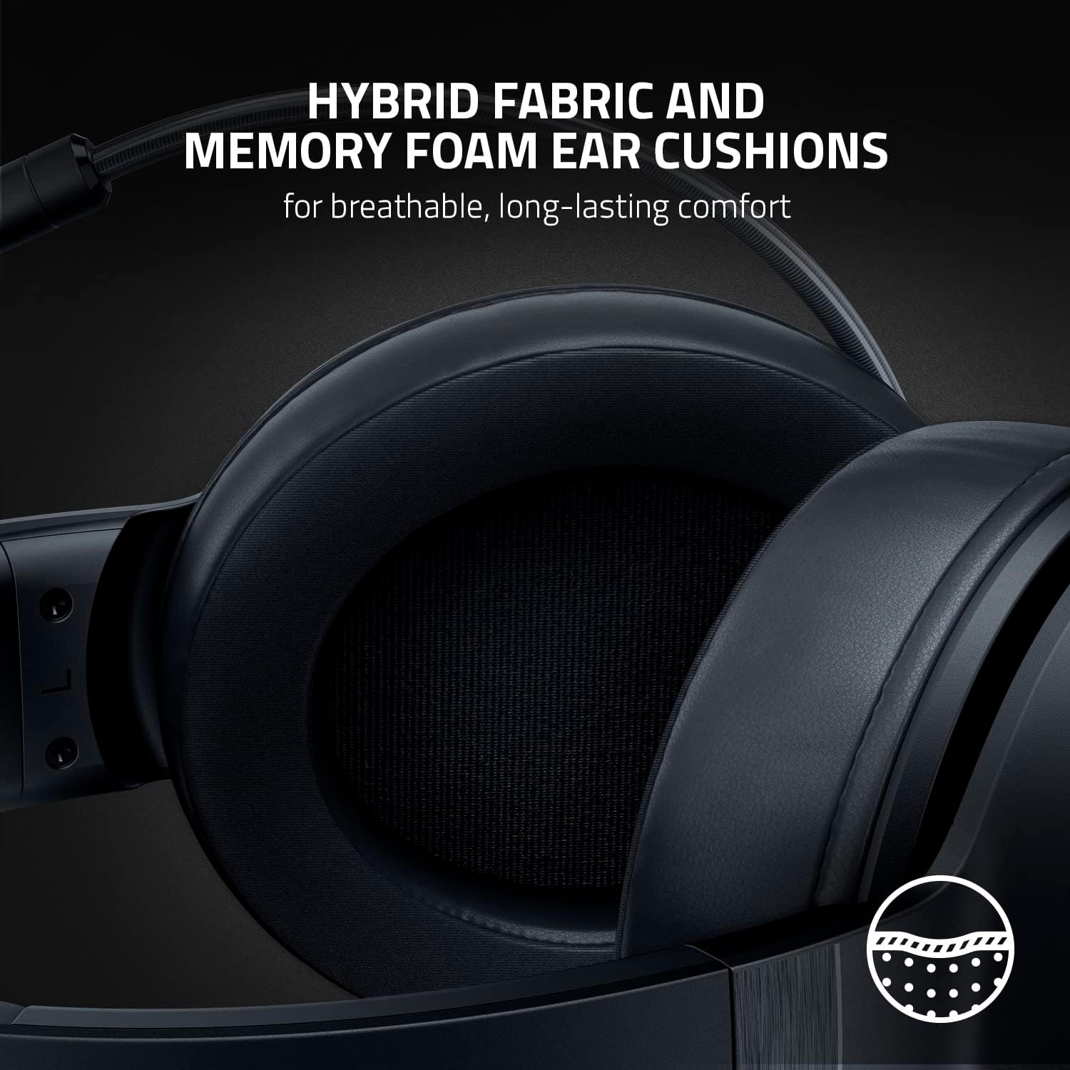 Razer Kraken V3 X Wired USB Gaming Headset: Lightweight Build - Triforce 40mm Drivers - HyperClear Cardioid Mic - 7.1 Surround Sound - Chroma RGB Lighting